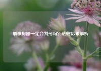 刑事拘留一定会判刑吗？法律后果解析